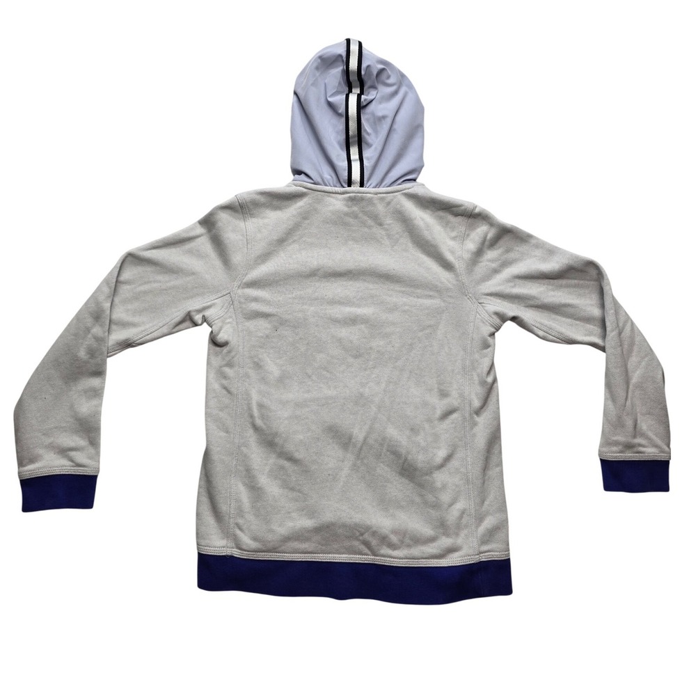 Nike Kids Large Hoodie Grey Purple Speckled Logo Zipper Pocket Sportswear L - Picture 2 of 8